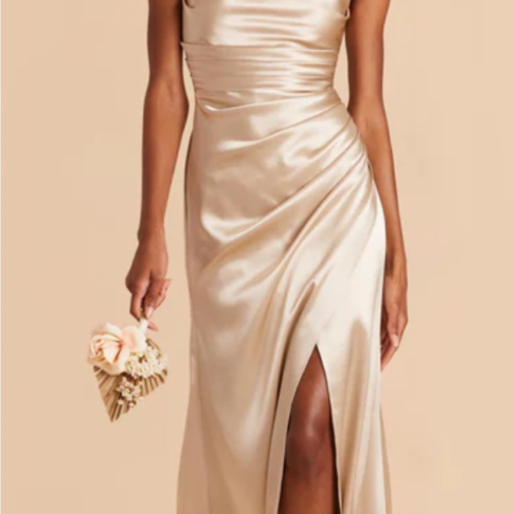 Birdy Grey Champagne Satin Gown